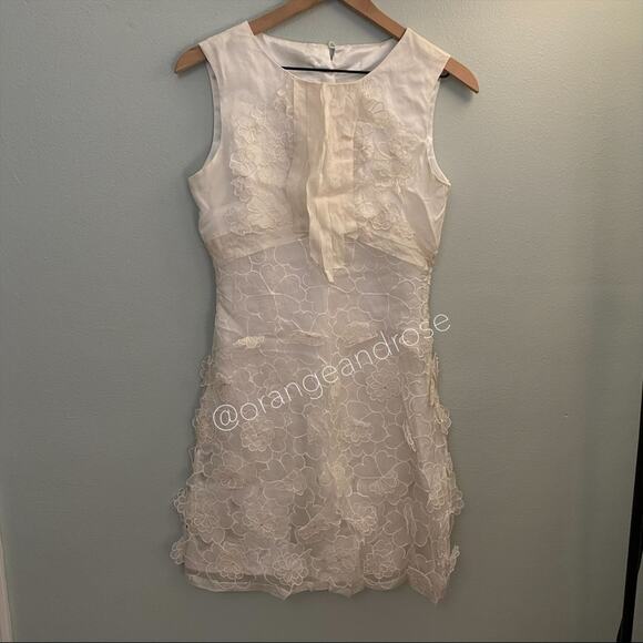 Roberto Cavalli White Floral Mini Dress XS - Picture 14 of 16